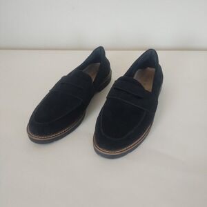 Anne Klein Emmylou Loafers Women's 9 Black Slip On Classic Minimalist Old Money